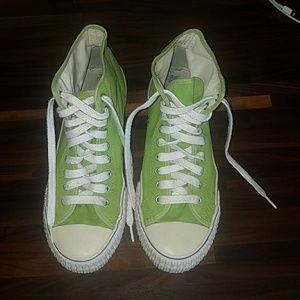 High top lime green shoes